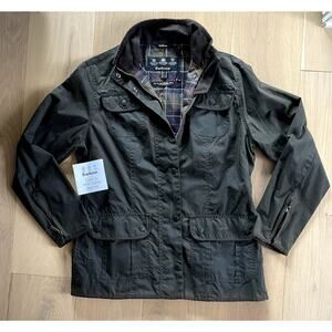 Barbour Women's Classic Waxed Cotton Utility Jacket Size 10